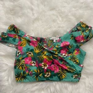 Cleaning out closet. Express floral off the shoulder crop